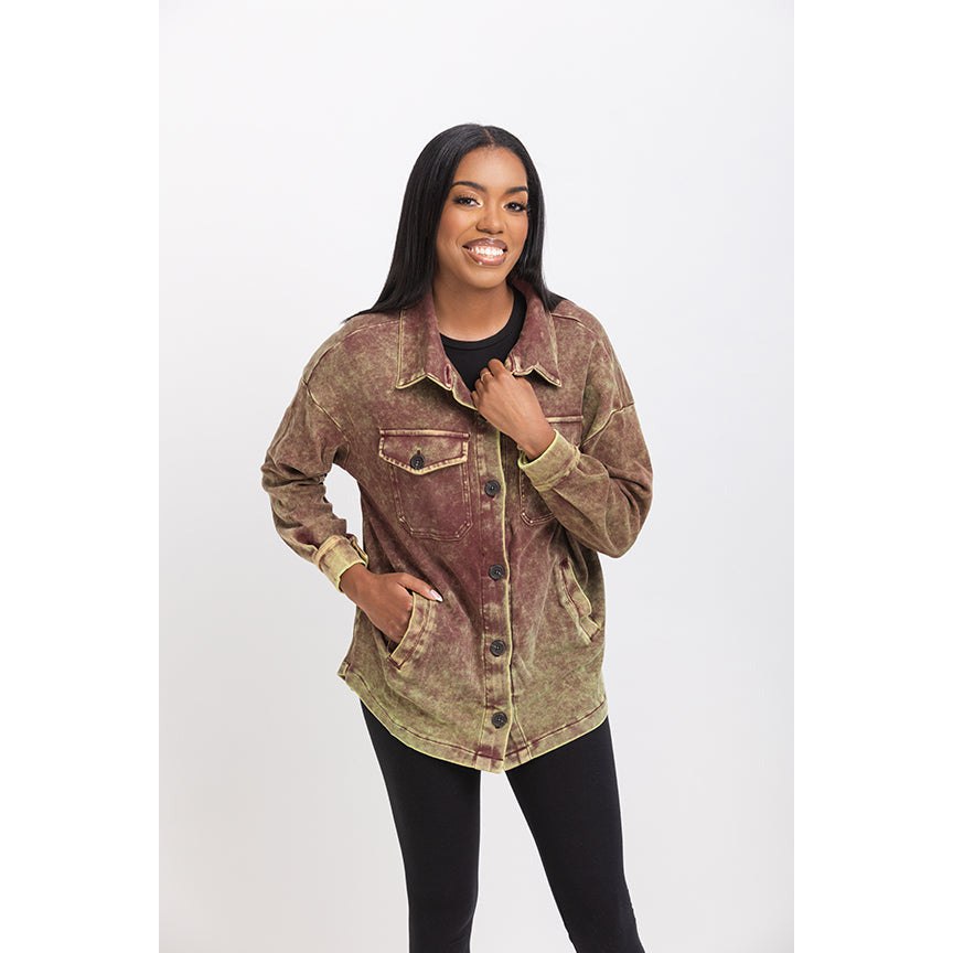 Erin Pocketed Button Down Shacket