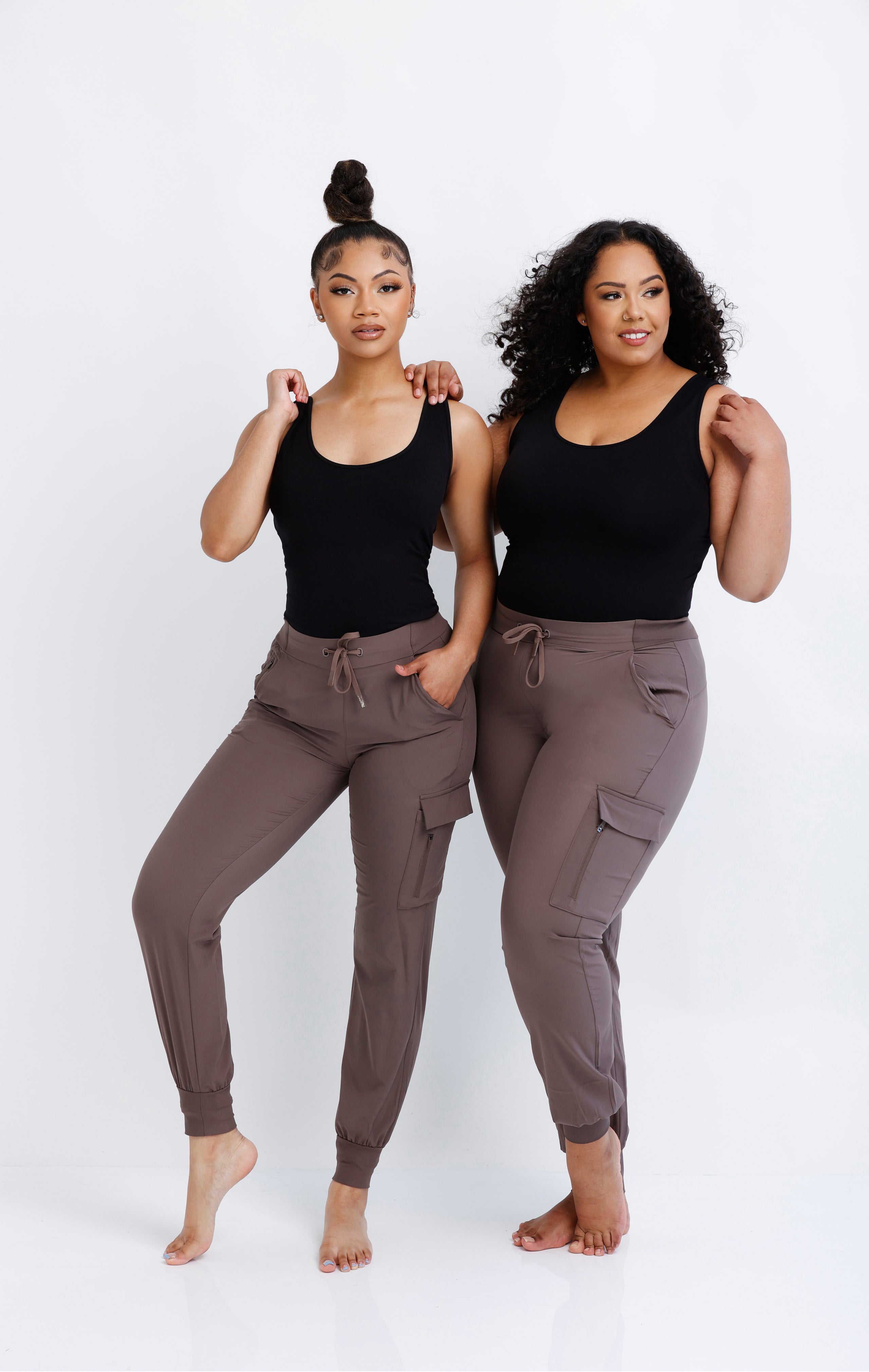 Grey Cargo Joggers