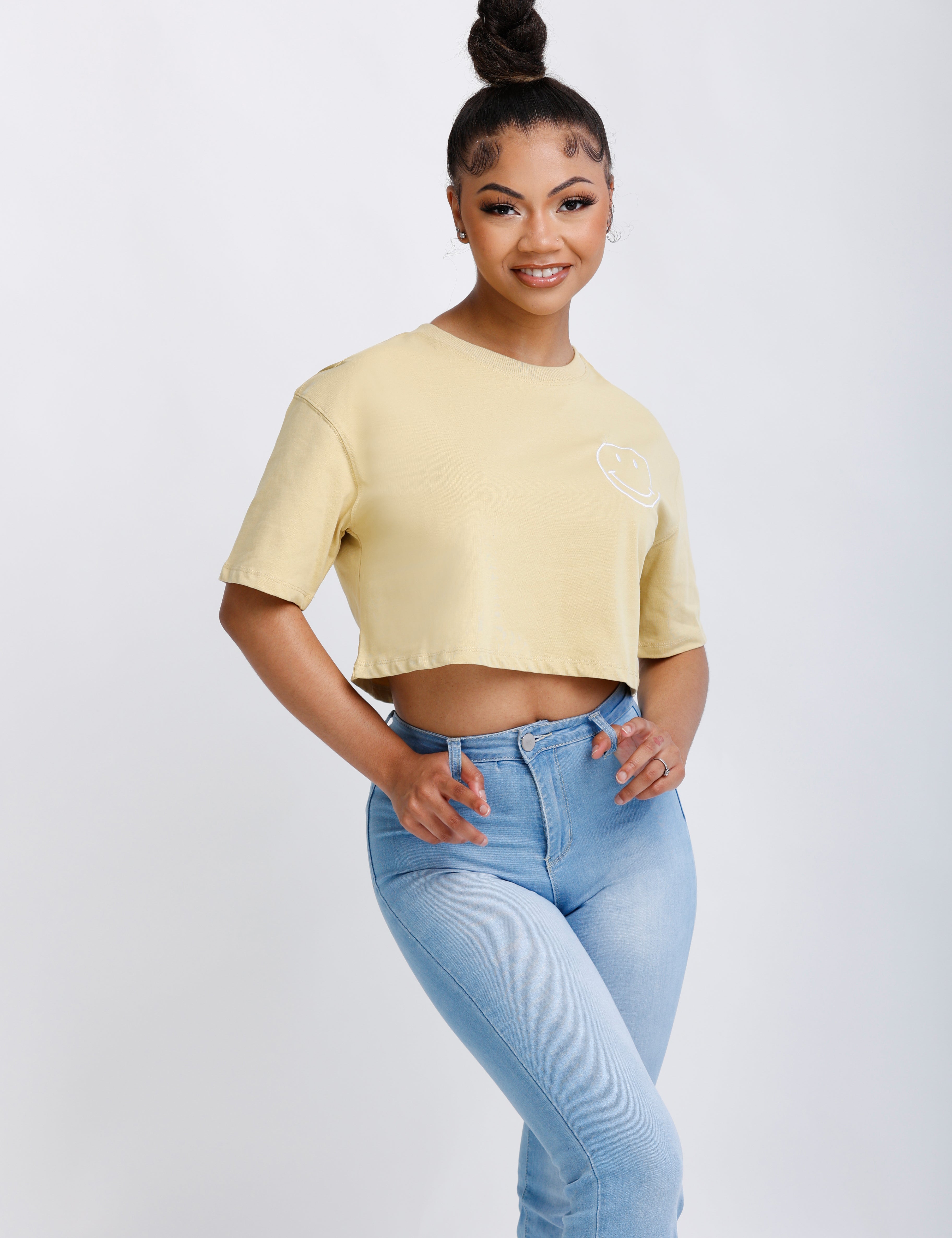 Smiley Cropped Tee
